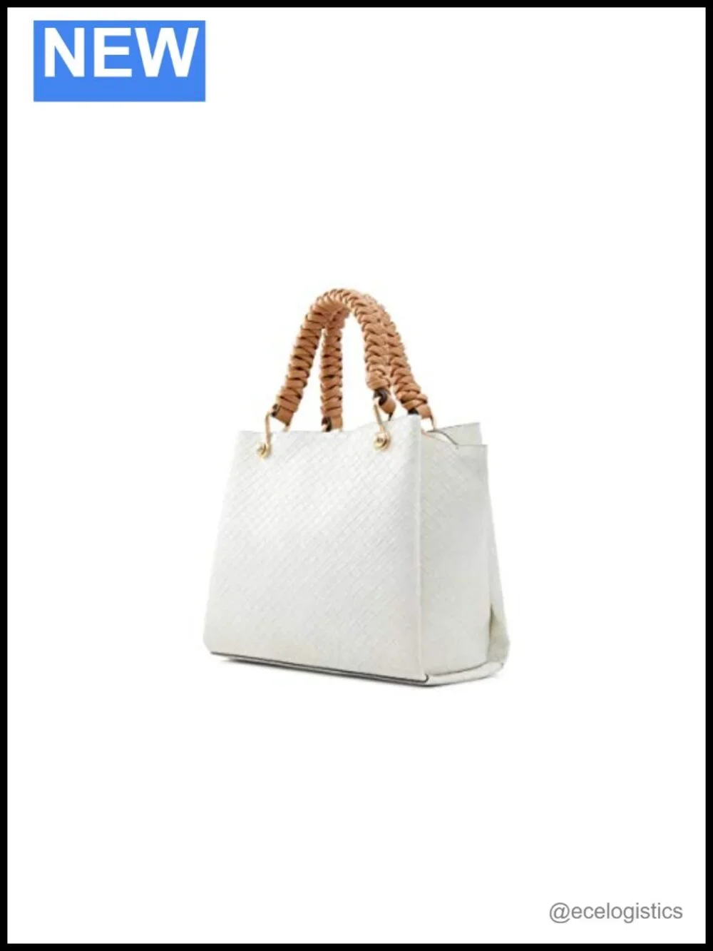 Faux Leather Tote Bag with Shoulder Strap, Spacious Medium Handbag